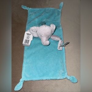 Kohl's Plush Elephant Blanket - Blue and White